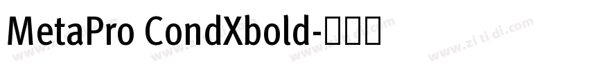 MetaPro CondXbold字体转换